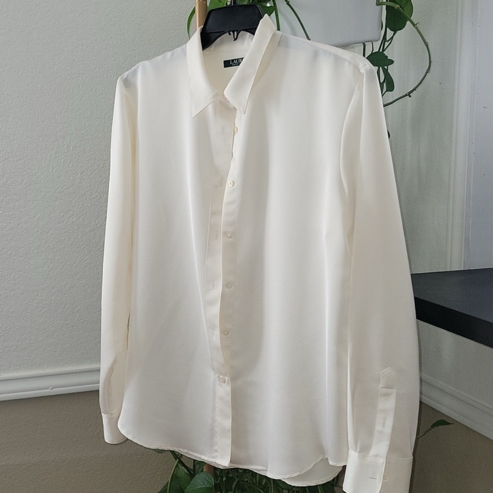 Lauren Ralph Lauren Silk Blouse Size XL